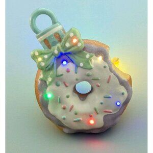 New Large Christmas Pastel Donut Light Up Candy Land Ornament Holiday Decor 12"